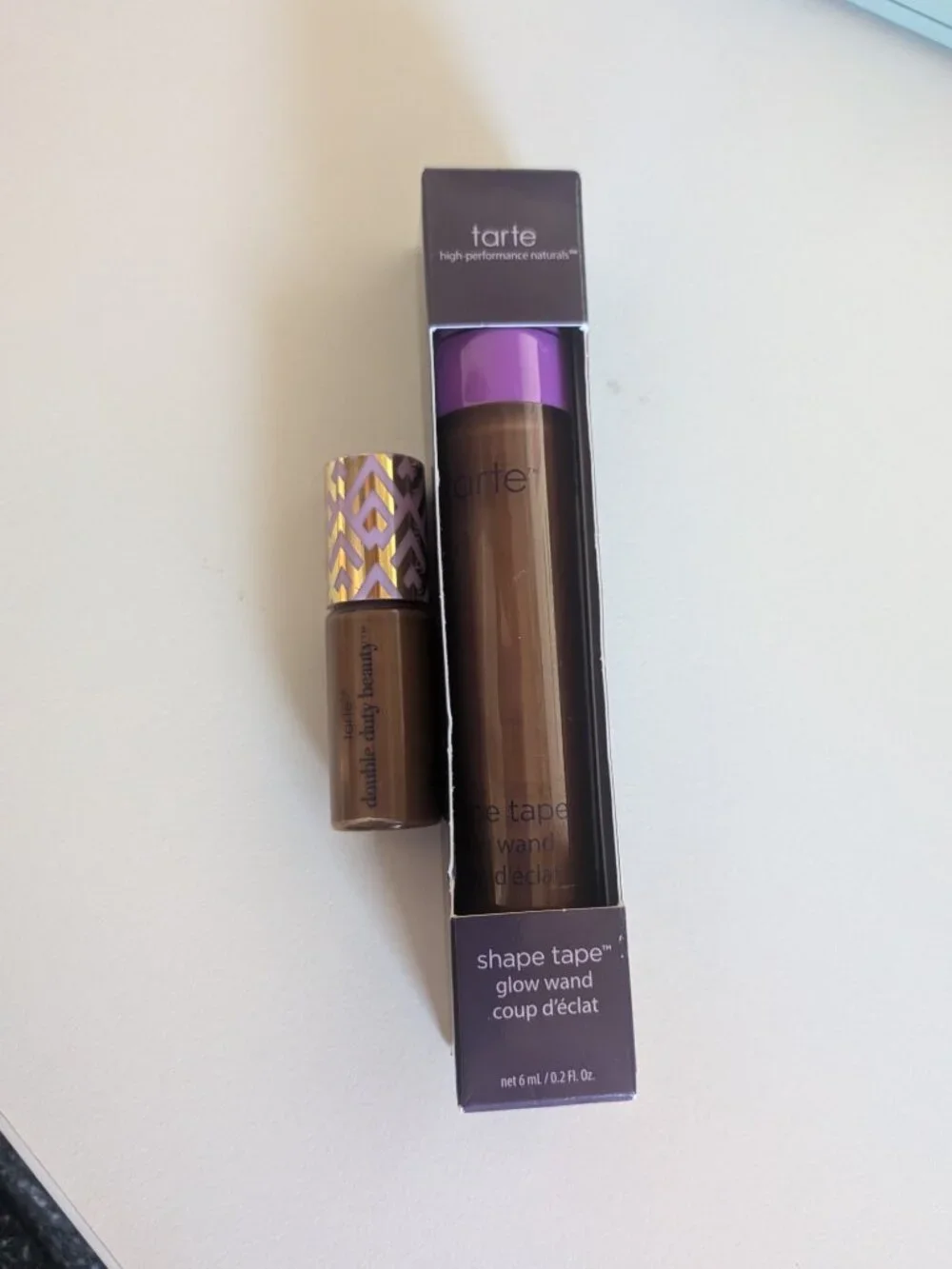 🌸 Tarte Shape Tape Glow Wand Moonbeam + Deluxe Ultra Creamy 57S Rich Sand Deep
